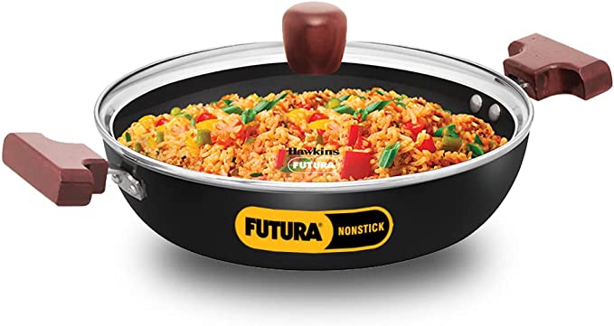 Shop Now Hawkins Futura 1.5 Litre Non-Stick Deep-Fry Pan, Black