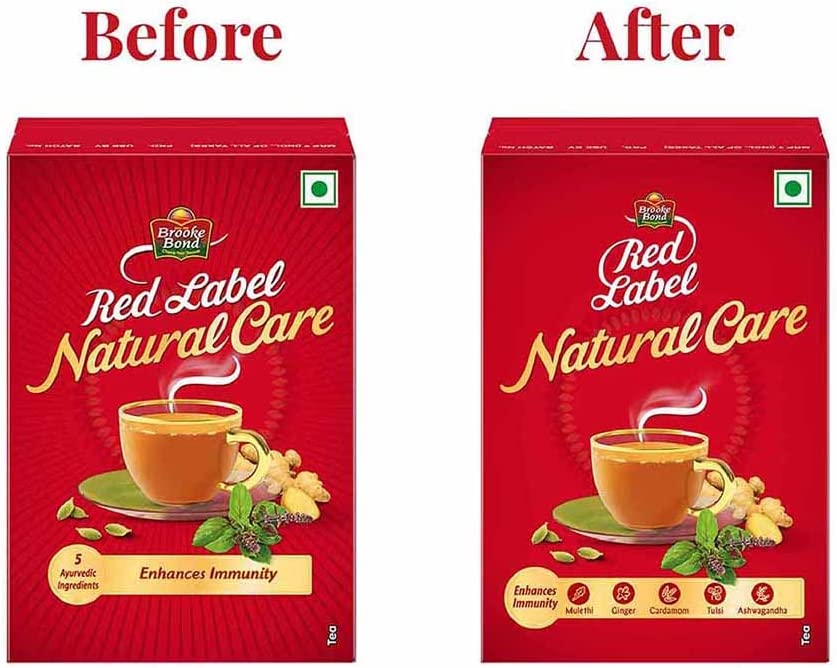 Brooke Bond Red Label -Natural Care Indian Tea (5 Ayurvedic Ingredients) 500g