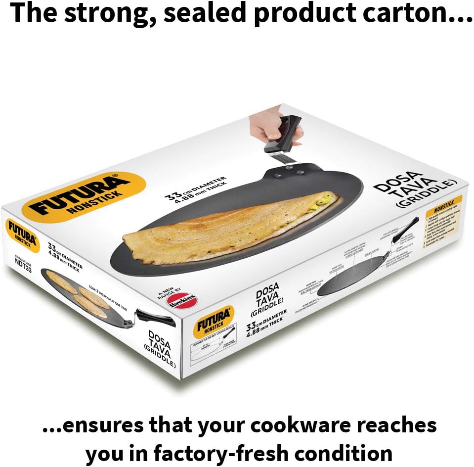 Hawkins Futura Non Stick Dosa Tava, 33 cm Diameter