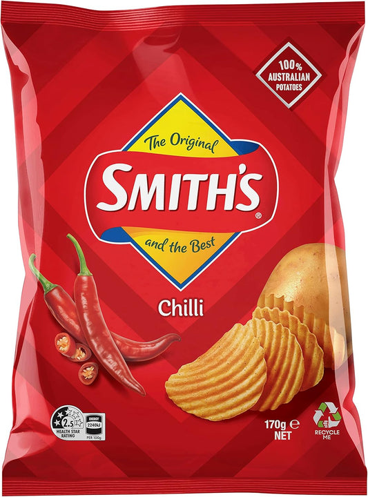 Smith's Crinkle Crinkle Cut Hot Chilli Spicy Chips 170 g