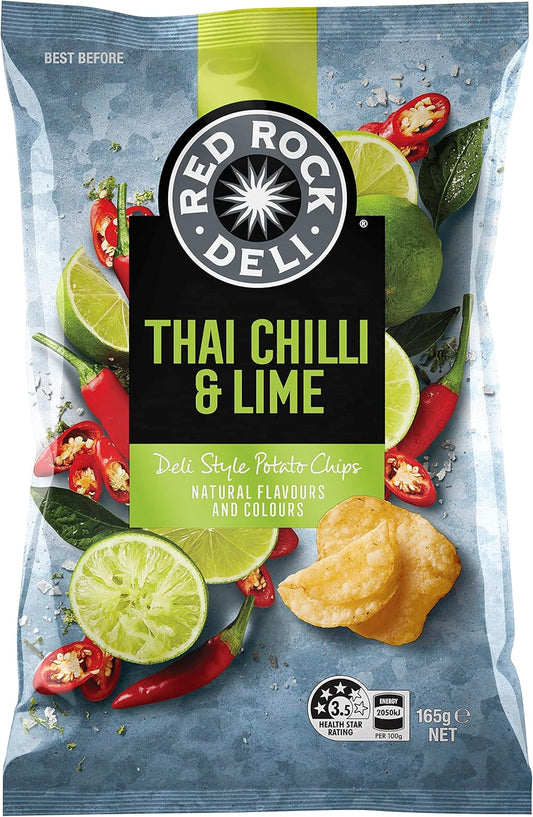 Red Rock Deli Thai Chilli and Lime Potato Chips 165 g