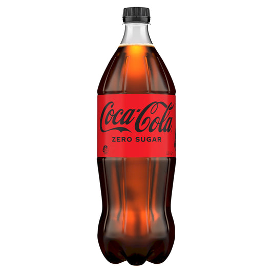 Coca-Cola Zero Sugar Soft Drink Bottle 1.25L (Pack of 3)