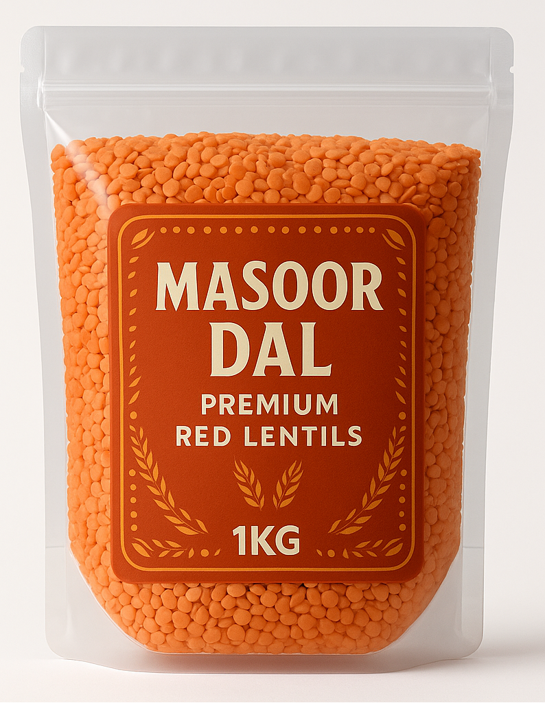 Masoor Dal 1kg - Premium Red Lentils