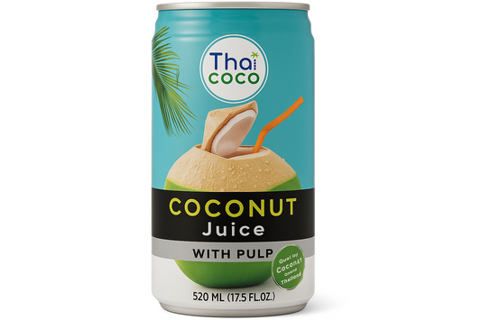 Thai Coco Coconut Juice With Pulp 520ml Can Product Image