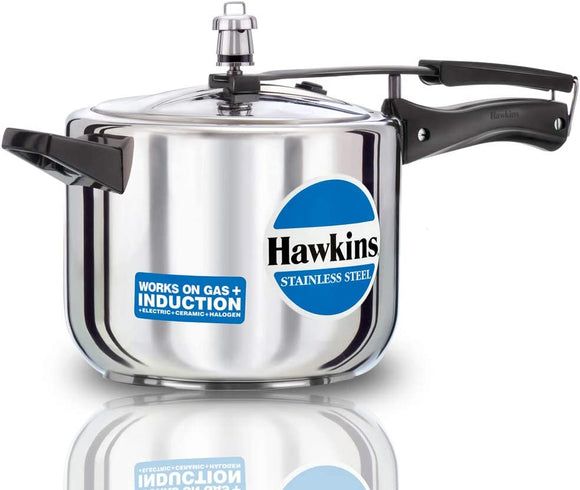 Hawkins Stainless Steel Pressure Cooker, 5 Litres (HSS50)