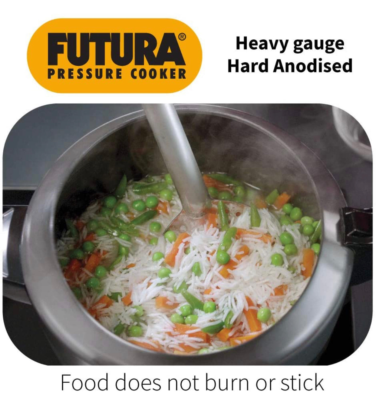 Hawkins Futura Hard Anodised Aluminium Pressure Cooker 3 Litre Black