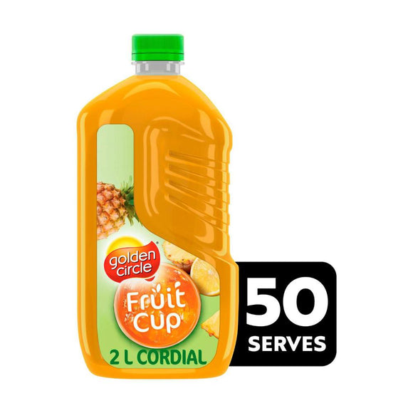 Golden Circle Cordial Fruit Cup Cordial | 2L (Pack of 2)