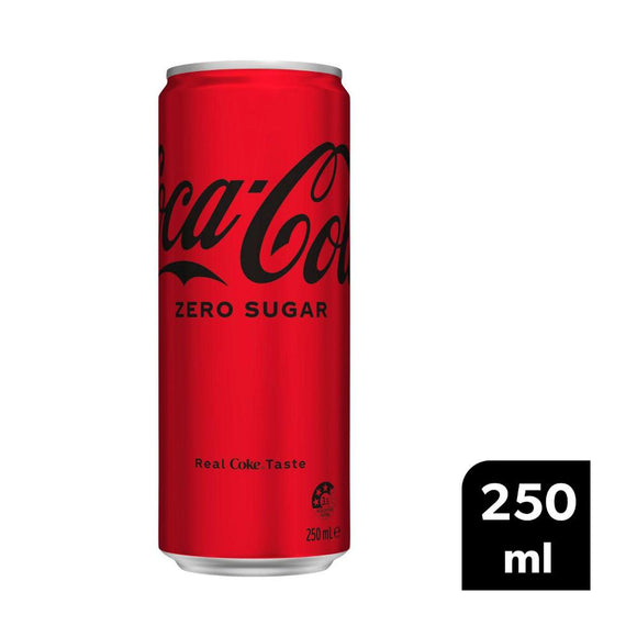 Coca-Cola Zero Sugar Soft Drink Can | 250mL (Pack of 3)