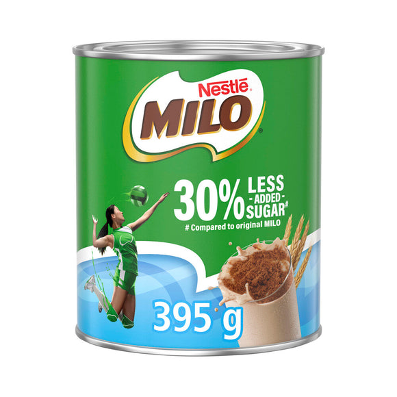 Milo 30% Less Added Sugar Chocolate Malt Powder Hot Or Cold Drink | 395g (Pack of 2)