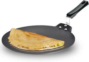 Hawkins Futura Non-Stick Flat Dosa Tava Griddle, 11-inch,Black NDT28