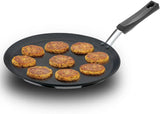 Hawkins Futura Nonstick Flat Tava with Plastic Handle, 30 cm Diameter