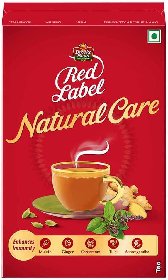 Brooke Bond Red Label -Natural Care Indian Tea (5 Ayurvedic Ingredients) 500g