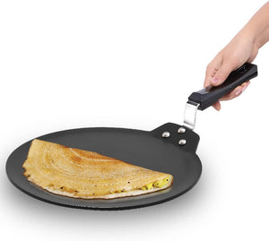 HAWKINS Futura 30 cm Dosa Tava, Nonstick Induction Dosa Tava, Black (INDT30)