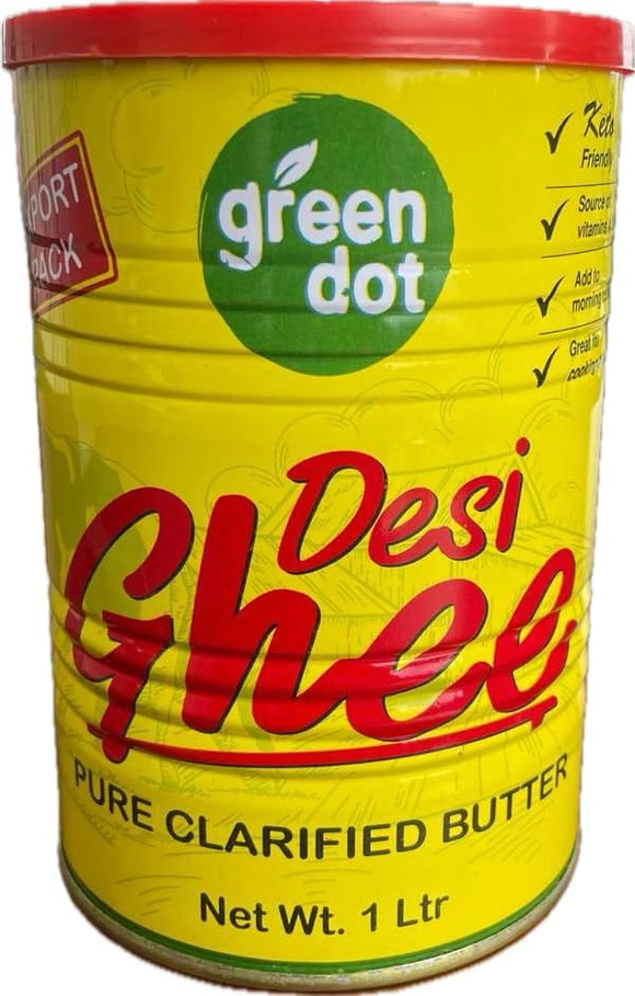 Green Dot Shudh Desi Ghee (Pure Clarified Butter) 1 ltr