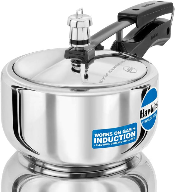 Hawkins Stainless Steel Pressure Cooker 2 Litre Silver (HSS20)