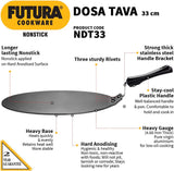 Hawkins Futura Non Stick Dosa Tava, 33 cm Diameter