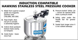 Hawkins Pressure Cooker Pressure Cooker, Small, Silver, (HSS3T)