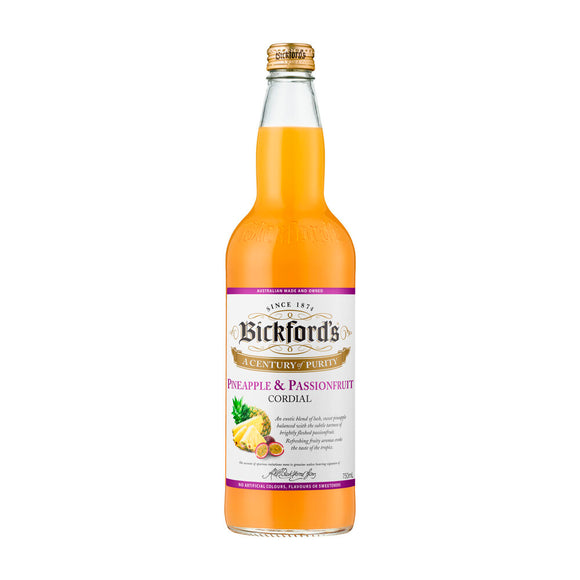 Bickfords Cordial Pineapple Passionfruit | 750mL (Pack of 3)