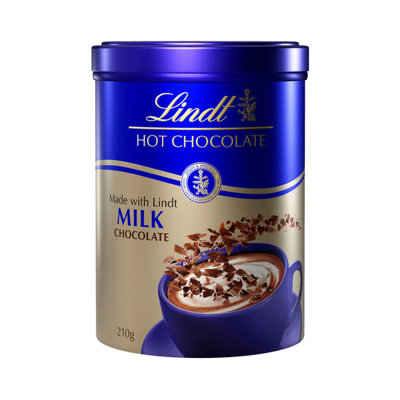 Lindt Hot Chocolate Flake Milk Tin | 210g (Pack of 2) V