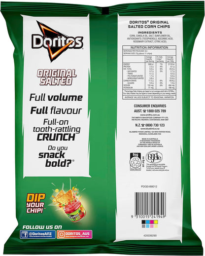 Doritos Original Salted Corn Chips Share Pack 170g
