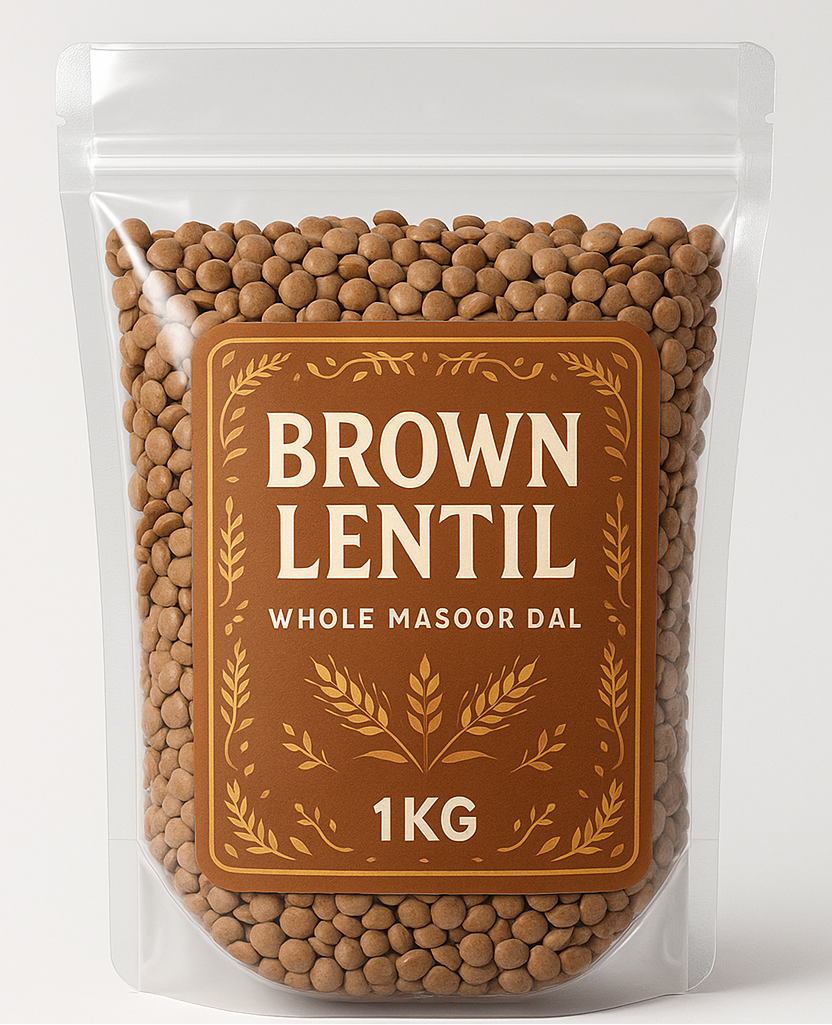 Brown Lentil 1kg - Whole Masoor Dal