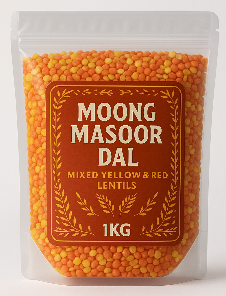 Moong Masoor Dal 1kg - Mixed Yellow & Red Lentils