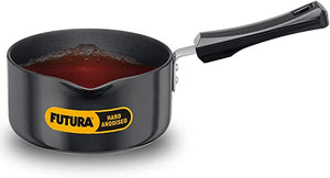 Hawkins Futura Hard Anodised Induction Compatible Ezeepour Saucepan 1.5 L, 16 cm, 3.25 mm