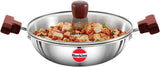 Hawkins Futura Steel Deep Fry Pan with Steel Lid, 1.5 Litre Capactiy SSD15G