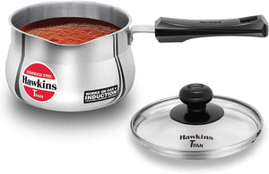 Hawkins Futura Steel Pan with Glass Lid, 1.5 Litre Capactiy