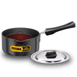 Hawkins Futura 1.5 Litre Saucepan, Hard Anodised Sauce Pan with Stainless Steel Lid, Induction Saucepan, Small Sauce Pan, Black (IAS15S)