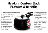 Hawkins Contura Pressure Cooker, Black, HawCB30, 3-Liter