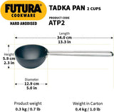 Hawkins Futura Anodised Heating Pan, 4.72 in, Black