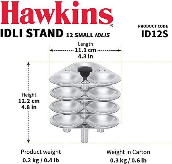 Hawkins 12 Idli Set for 3.0 Litre Pressure Cooker