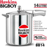 HAWKINS Hawkings Bigboy Aluminium Pressure Cooker 14 Litre