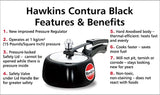 Hawkins CB15 Hard Anodised Pressure Cooker, 1.5-Liter, Contura Black