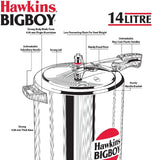 HAWKINS Hawkings Bigboy Aluminium Pressure Cooker 14 Litre