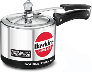 Hawkins Hevibase IH 30 IH30 3-Litre Induction Pressure Cooker, Small, Silver