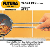 Hawkins Futura Anodised Heating Pan, 4.72 in, Black