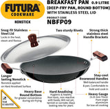 Hawkins Futura Non-Stick Appachatty Breakfast Pan with Stainless Steel Lid 8.66 in