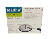 Madhu Flora Shape – Stainless Steel Pressure Cooker with Stainless Steel Lid- 5.0 Ltr.