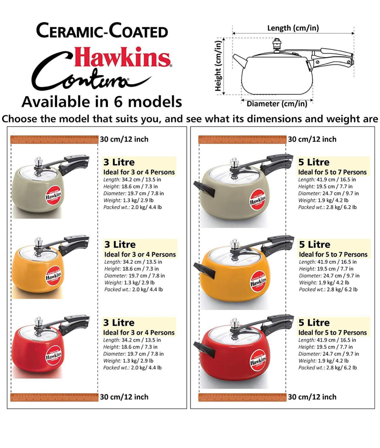 Hawkins pressure cooker online red colour